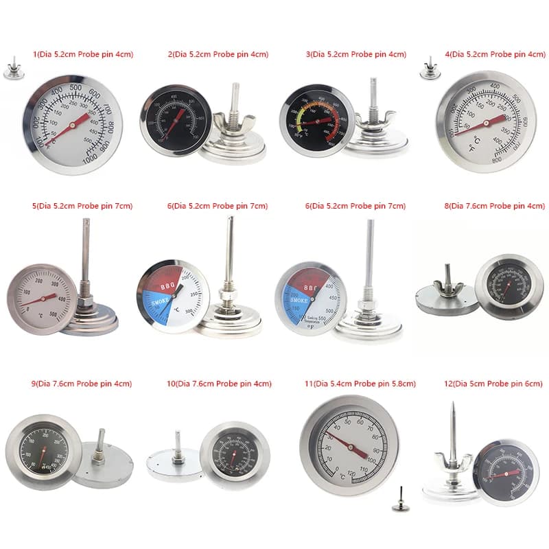 1 pz termometro per barbecue in acciaio inossidabile forno fornello termometro griglia indicatore di temperatura per cucina domestica utensili da cucina per alimenti