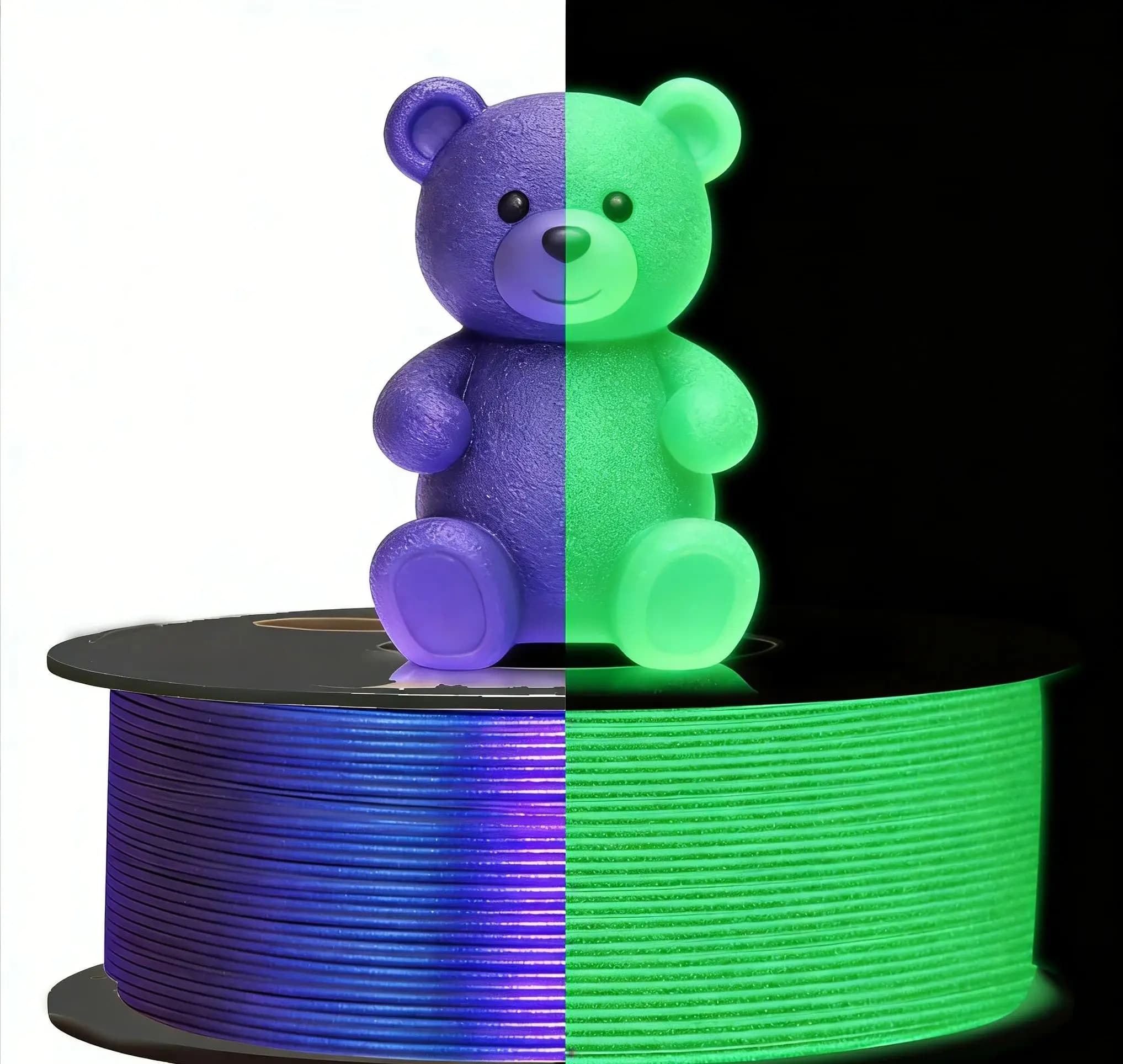 Chameleon PLA 3D Printer Filament with 1.75mm Color Change, Color Change with Light and Angles, 250G Coil