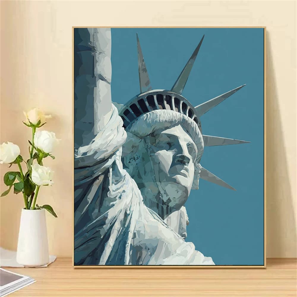 Paint by Numbers For Adult Kit Majestic Statue Dropshipping acrylic Oil Painting Canvas by Number Home Decor