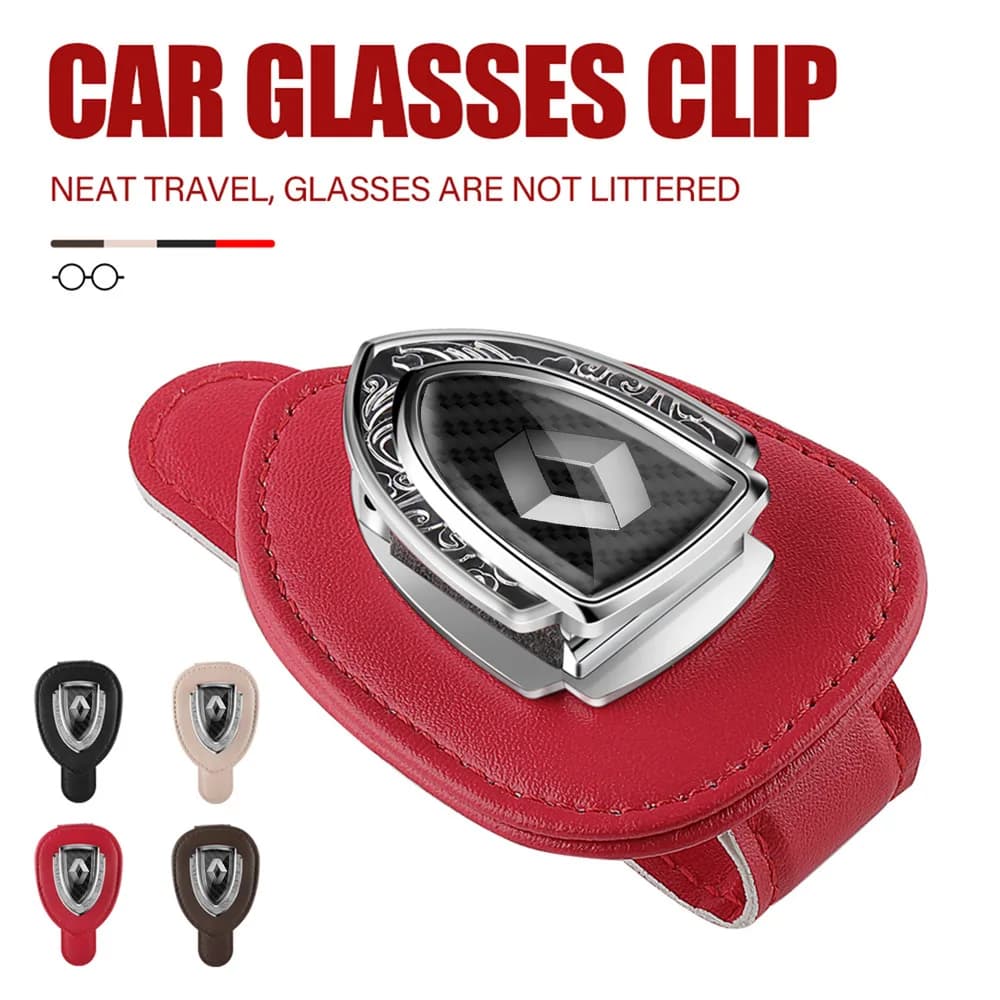 1pc Car Eyeglass Storage Clip Sunglasses Clip Card Ticket Holder For Renault Clio Megane Captur Sandero Auto Hub Cap Accessories