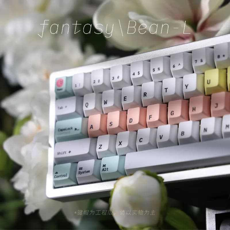 Set di Tasti Tematici Fantasy Beans Personalizzabili in PBT con Sublimazione, Profilo Cherry per Accessori Tastiera Meccanica
