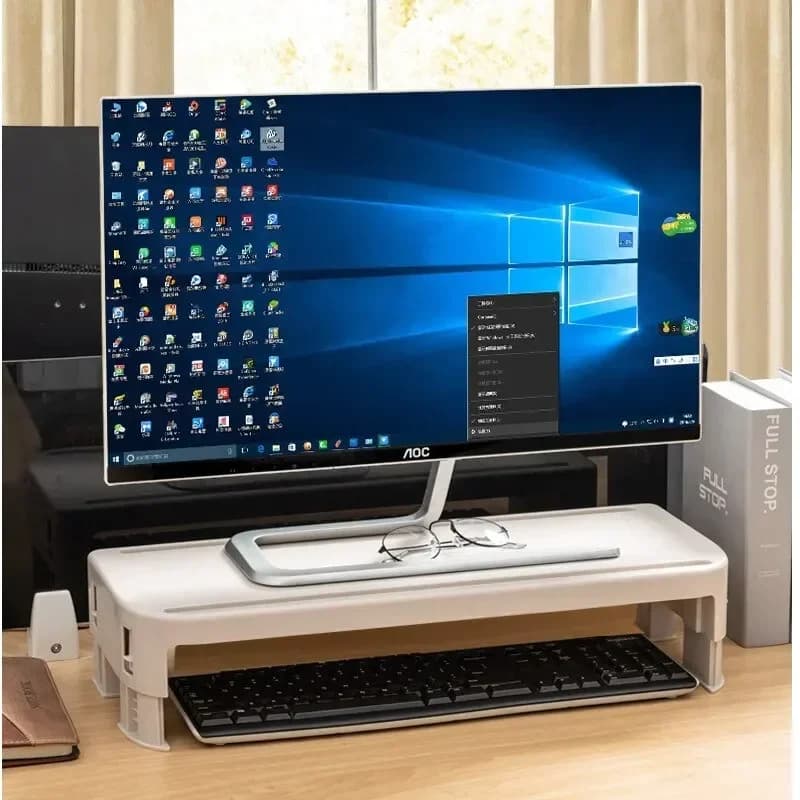 Monitor Stand Riser Computer Stand Desk Organizer Extender Heightened Shelf For Laptop PC Keyboard Printer PS4
