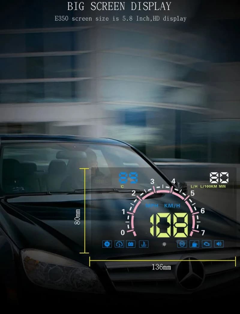 Proiettore per parabrezza con display HUD OBD2 per auto Lexus CT200H NX200 GX470 NX300 GS300 IS250 RX330 RX350 RX300
