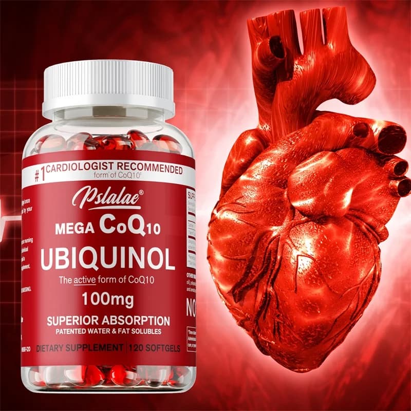 Mega Ubiquinol 100mg CoQ10 - Antiossidante, Fornire energia, Supporta le articolazioni, la salute del cuore, Promuovere la salute cardiovascolare