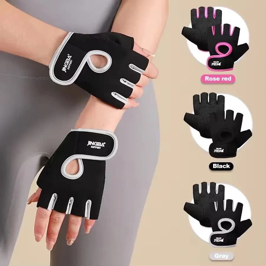 Unisex gym workout gloves for weight lifting, fitness, body building, sports training, bicycle exercises - Durable protection handle