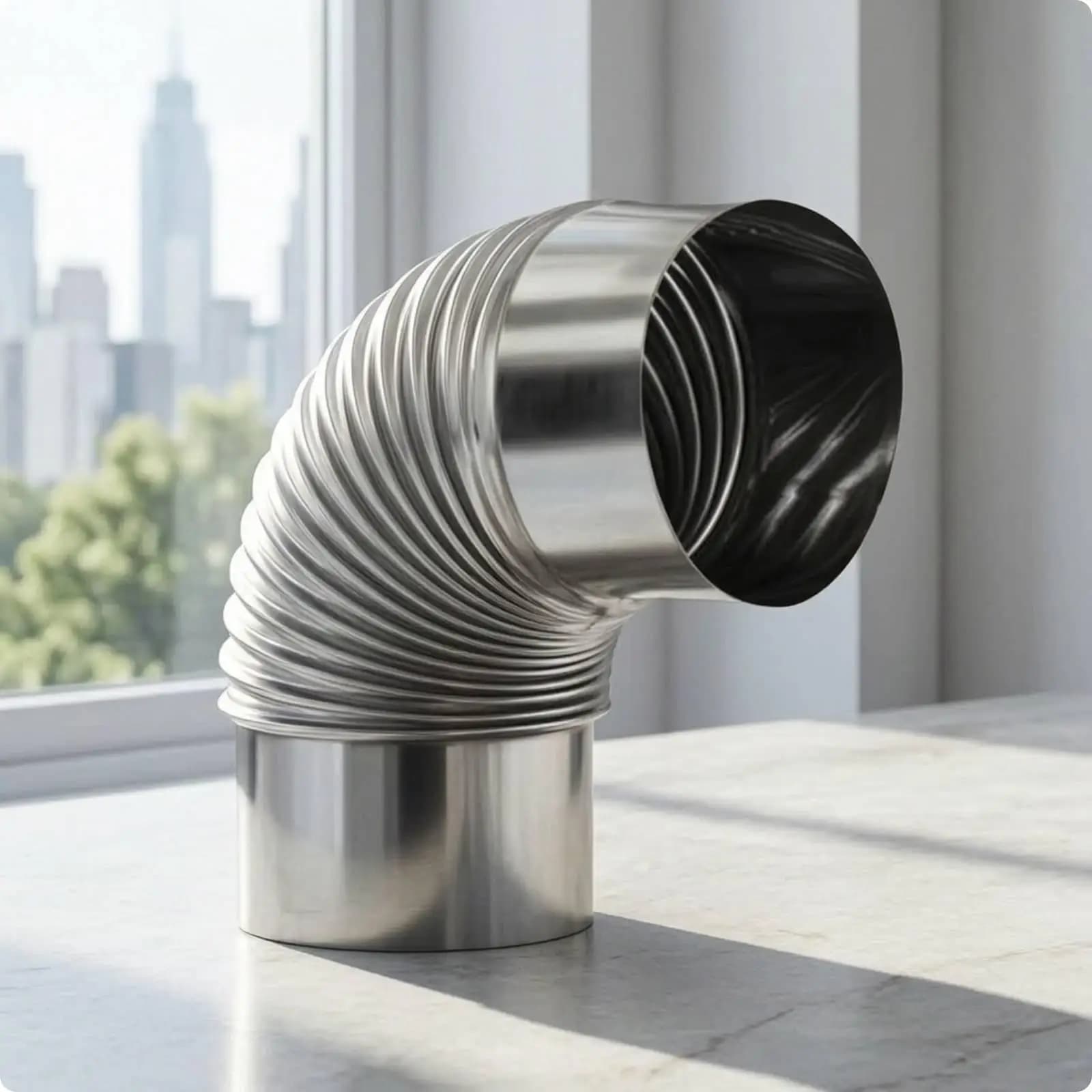 Durable Stainless Steel Elbow Chimney for Camping Stove Tent Smoke Outlet Outdoor Cooking