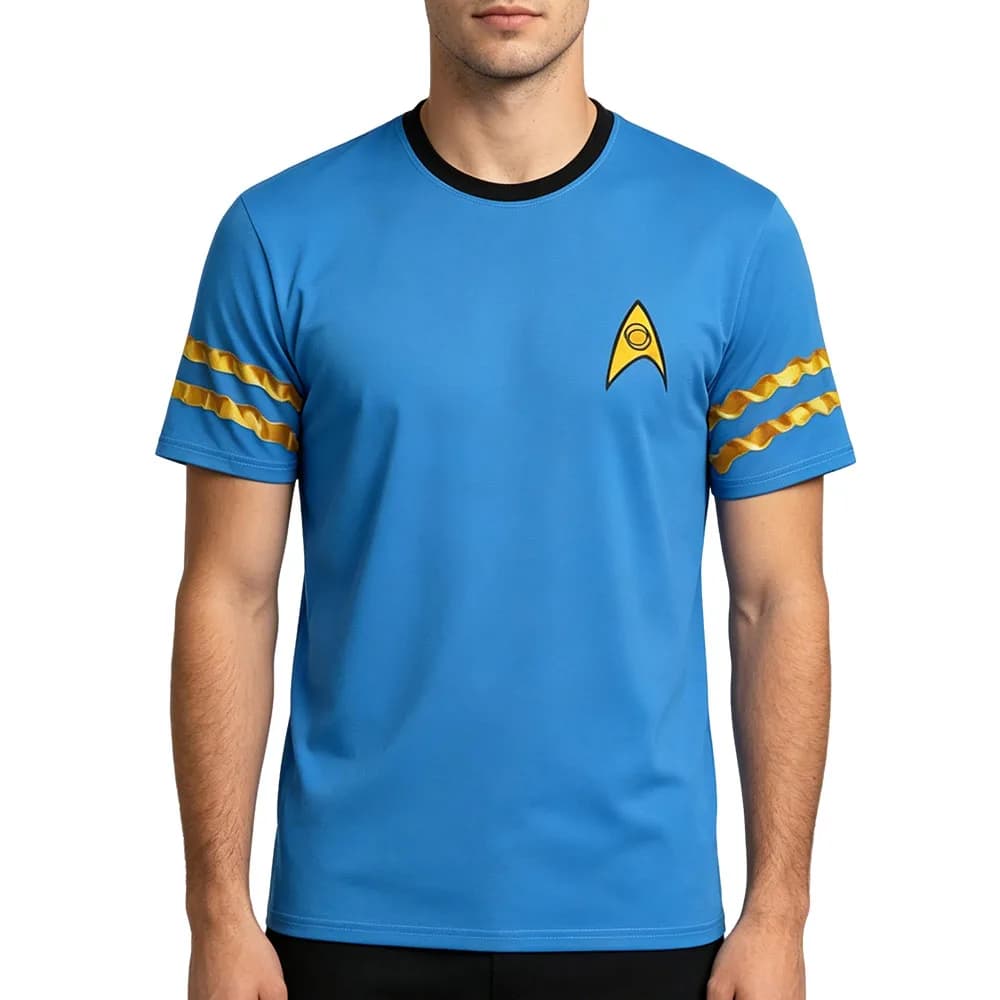 TV Series Star Trek Tee Engineering Science Uniform Cosplay T-shirt Costum O-neck Fashion Summer Tshirts Fashion Graphic Merch