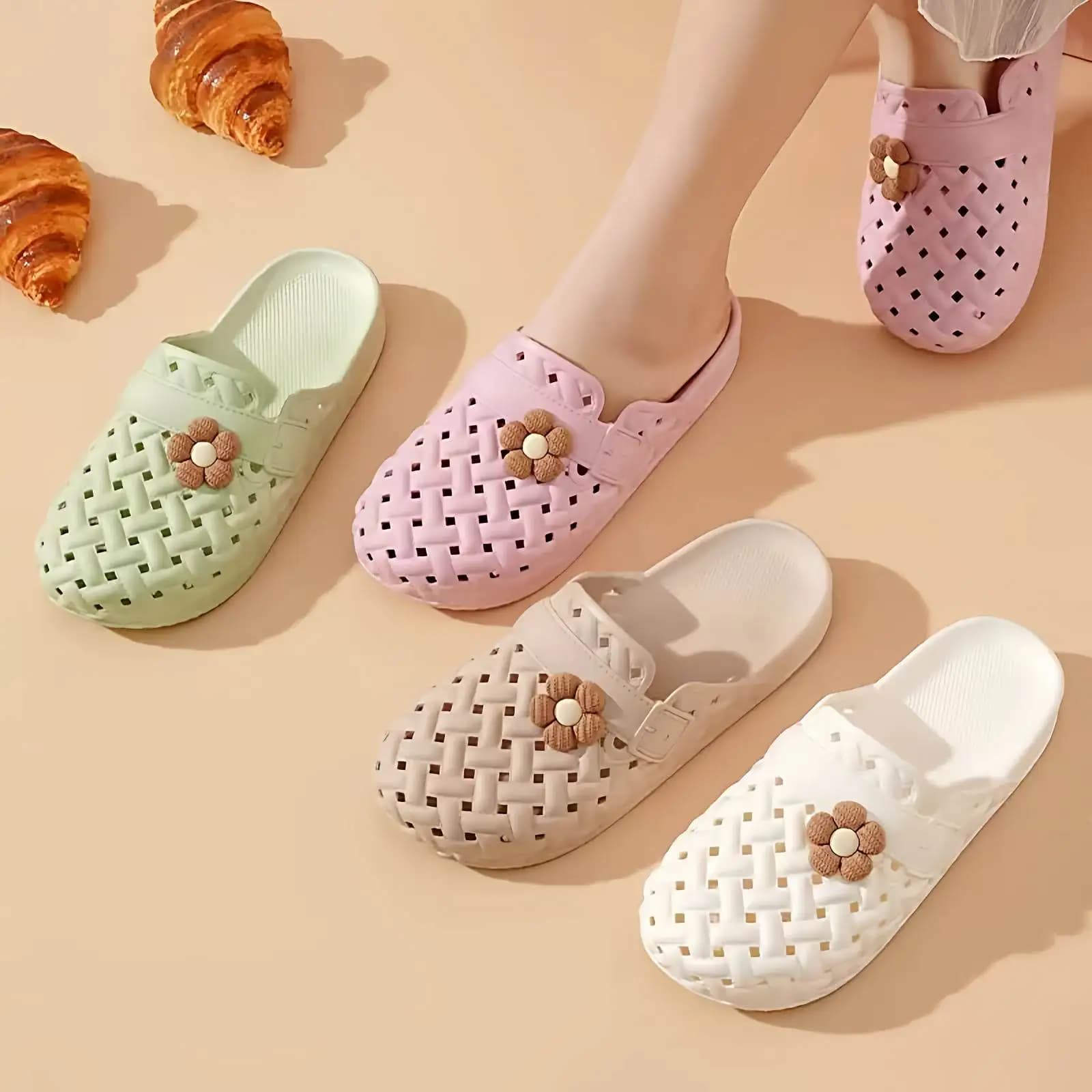 Nuovi Sandali Estivi da Donna, Ciabatte Antiscivolo per Interni ed Esterni, Scarpe Casual Comode per Casa, Bagno e Spiaggia