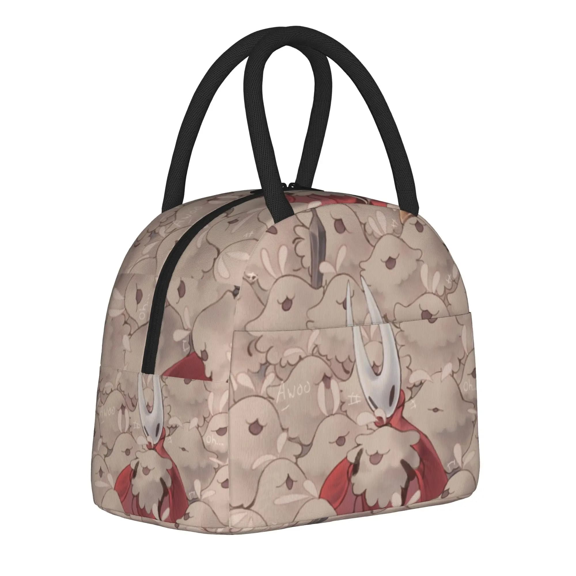 Borsa termica per il pranzo Hollow Knight Silksong Merch, borsa termica portatile per la conservazione degli alimenti all'aperto