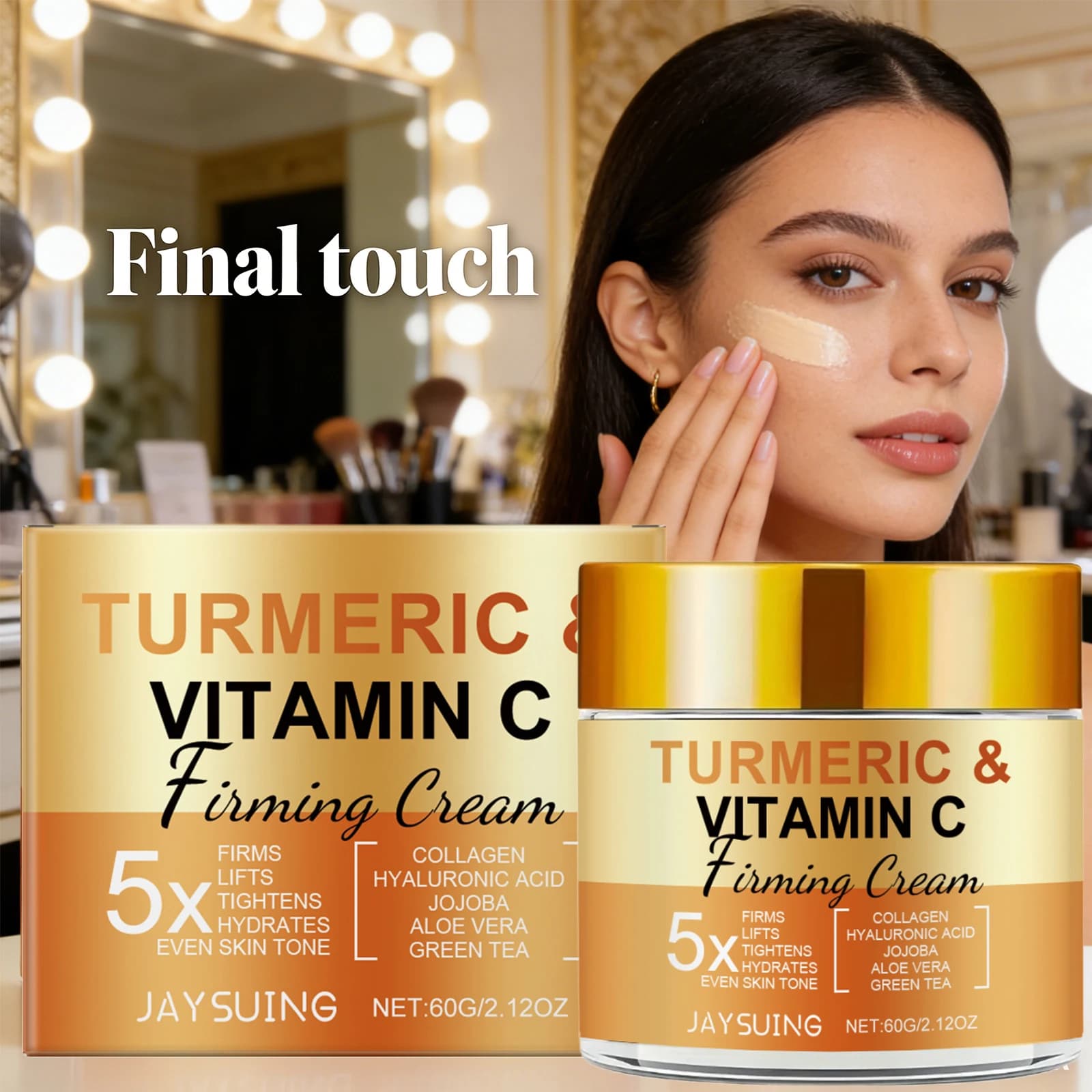 Face Cream Rassodante alla Curcuma: Watch the Rows, Illuminate the Skin Tone, Reduce the Scure Macchies, Collagen Supplement, Hydrating Cream for the Face