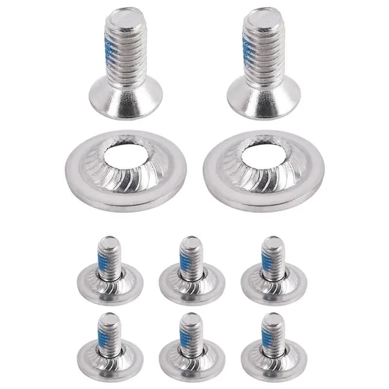 RTENTE-8Pcs/Set Snowboard Binding Screw Set, Snowboard Mounting Screws With Snowboarding Screw Washers Fixed Ski Accessories