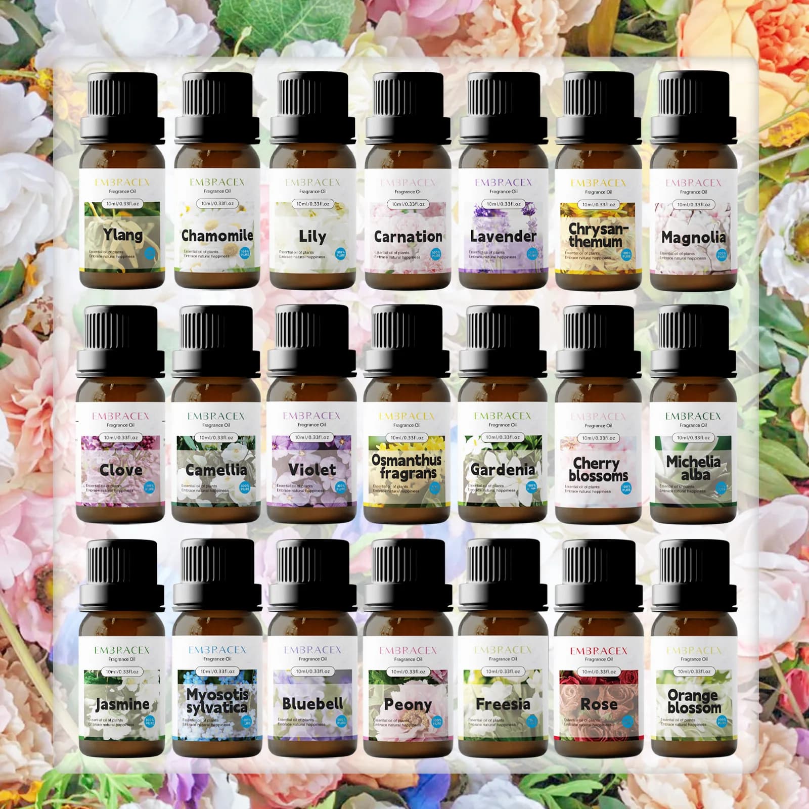 21 models Essential oils Floral fragrance Aromatherapy Essential oils Aromatherapy for cars Good fun gifts, for women, mom