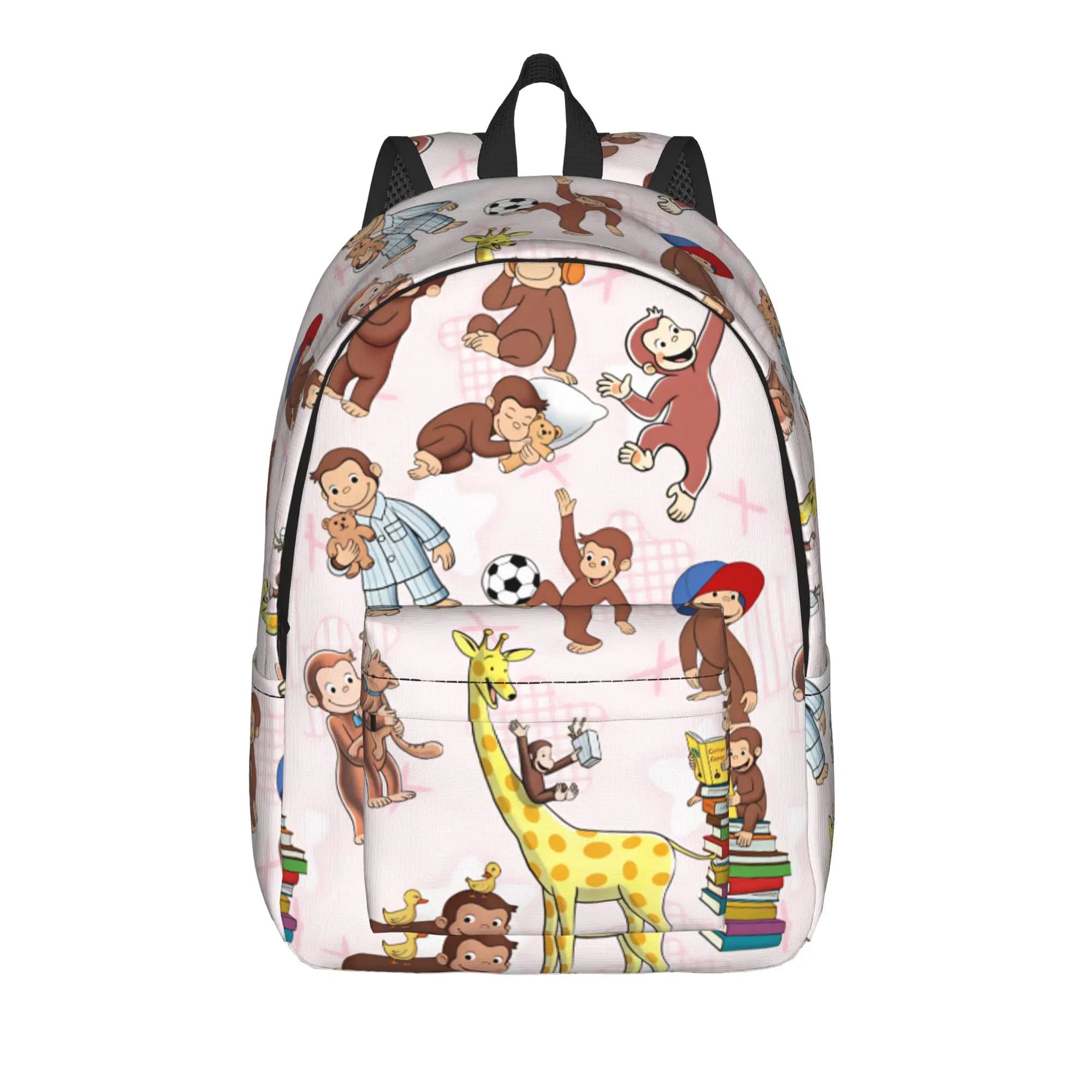 C-Curious George Backpack Kawaii Backpacks Boy Girl Travel Print School Bags Designer Rucksack