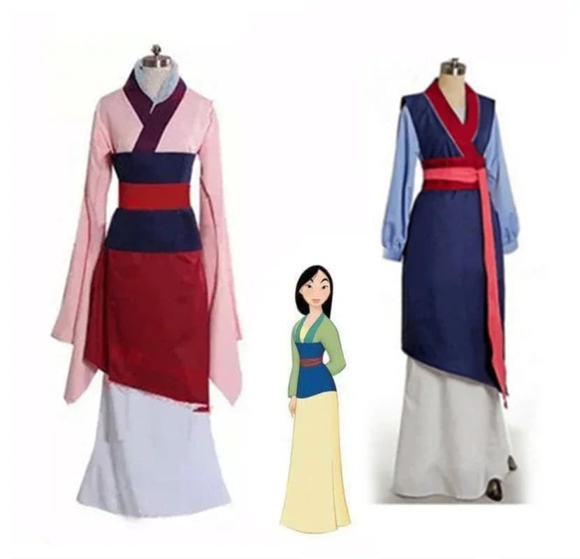 Costume da Hua Mulan, abito blu/rosso da principessa per ragazza/donna adulta, costume cosplay su misura per Halloween e spettacoli teatrali