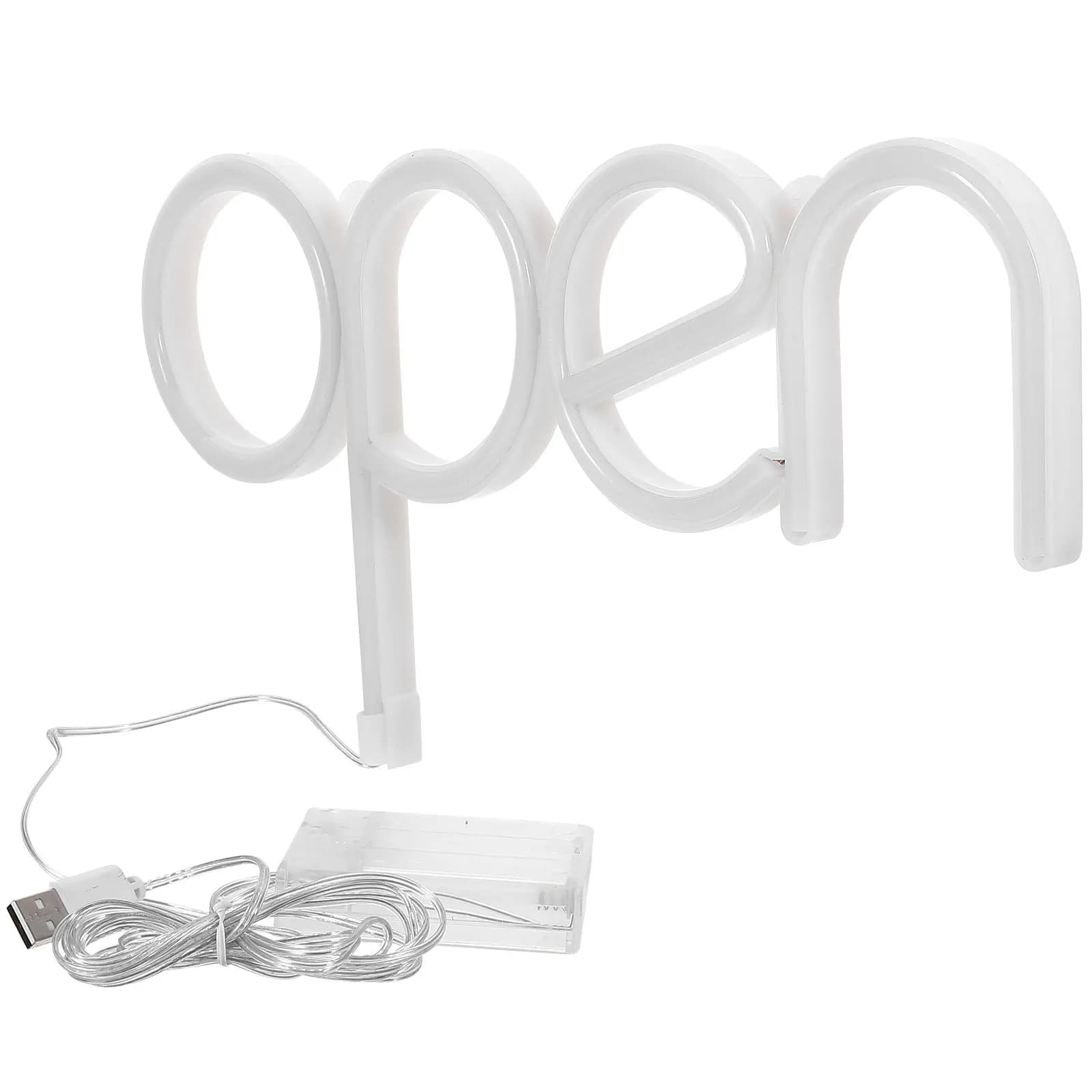 LED Neon Open Sign Wall Decor Light for Party Festival Christmas Bedroom Bar Shop Window Decoration Modern Stylish Ambient