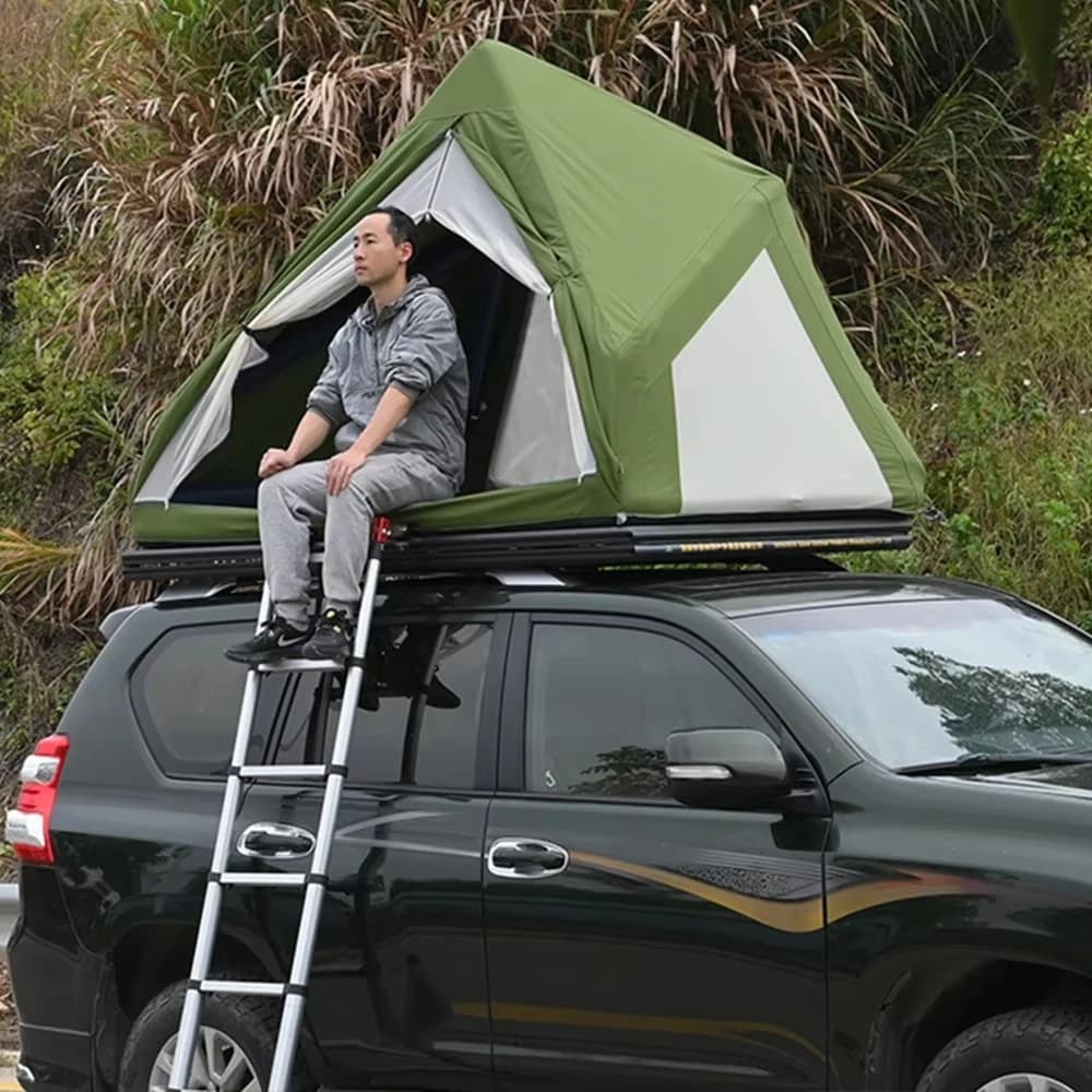 Tenda da tetto gonfiabile Triangolo RTT Tenda da campeggio esterna impermeabile Tenda da tetto per auto 4 stagioni per furgone