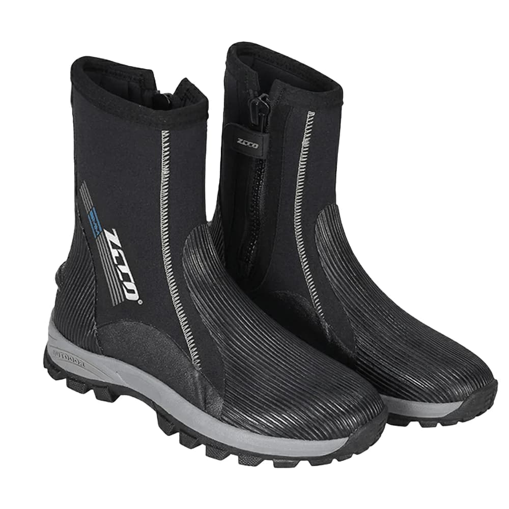 ZCCO Stivali da immersione in neoprene da 5 mm con cerniera laterale per uomo e donna, scarpe da snorkeling a piedi nudi, accessori da spiaggia