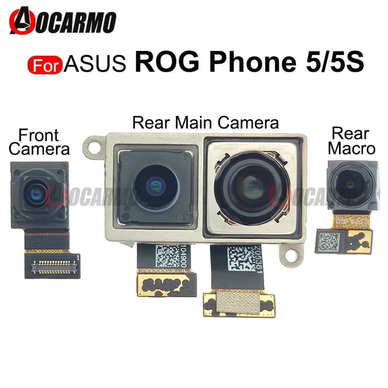 For ASUS ROG Phone 5 5s ROG5 Rog5S ZS673KS ZS676KS Rear Macro Back And Front Camera Flex Cable Replacement Part 24MP 64MP 5MP