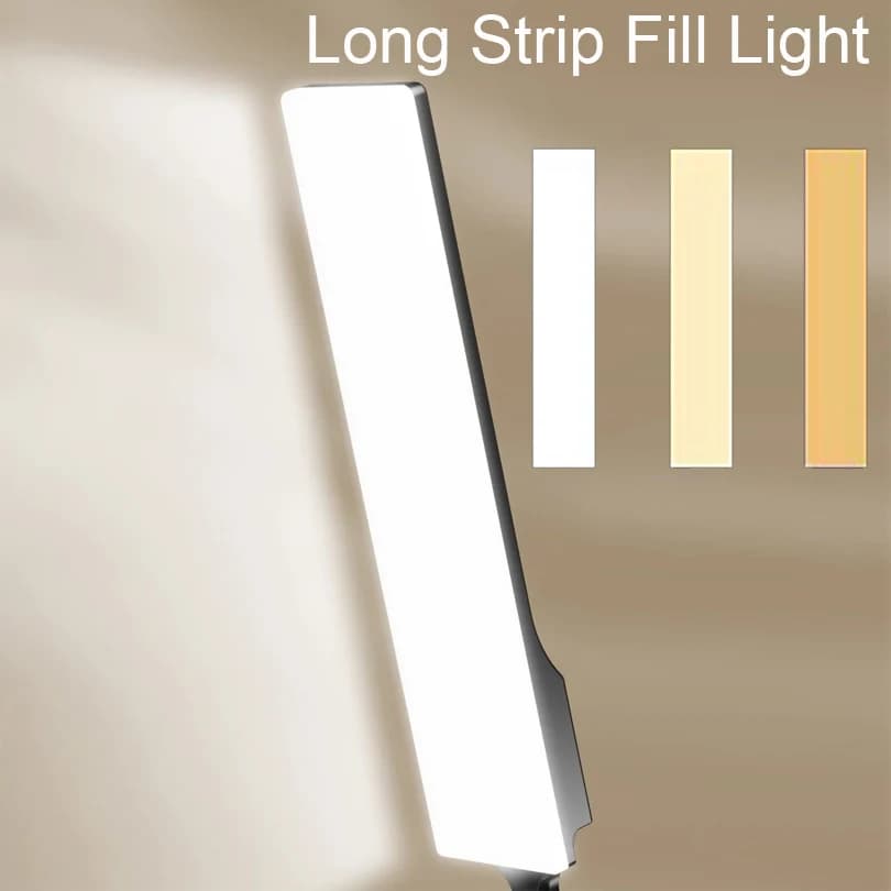 Luci video a LED Illuminazione per fotografia per conferenze Striscia tricolore Luce di riempimento Luce per selfie Lampada da studio fotografico per riprese in streaming live