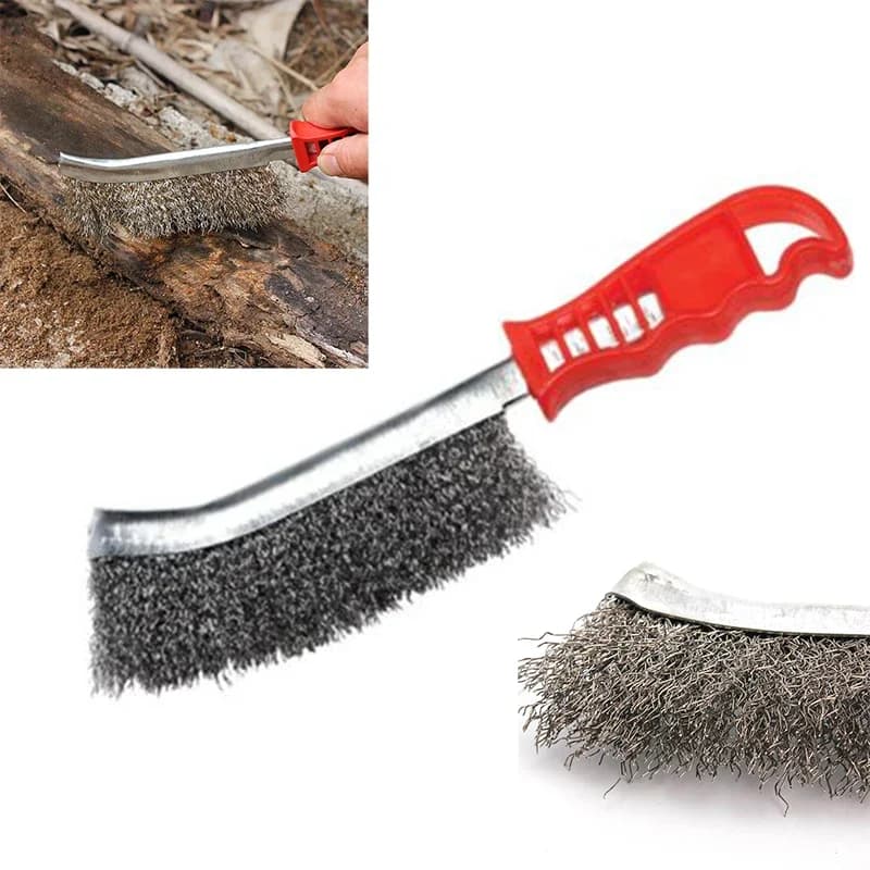 1 pcs Stainless Steel Wire Brush 235mmX0.3mmX32mm Rust Removal Gap Wire Brush for Seam Welding Plastic Manual Tools