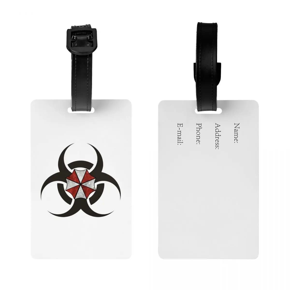 Etichette per Bagagli con Motivo Ombrelli, Protezione da Rischio Biologico, Accessori per Valigie, Etichetta per Bagaglio da Viaggio, Porta Nome e Indirizzo