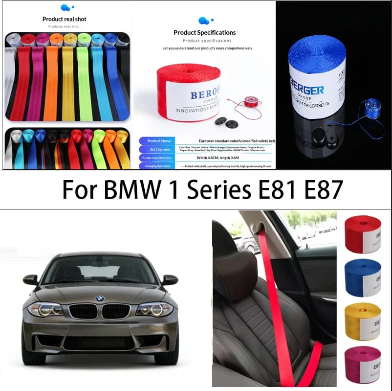 Cintura di Sicurezza per BMW Serie 1 E81 E87, Cinghia Retrattile 48MM
