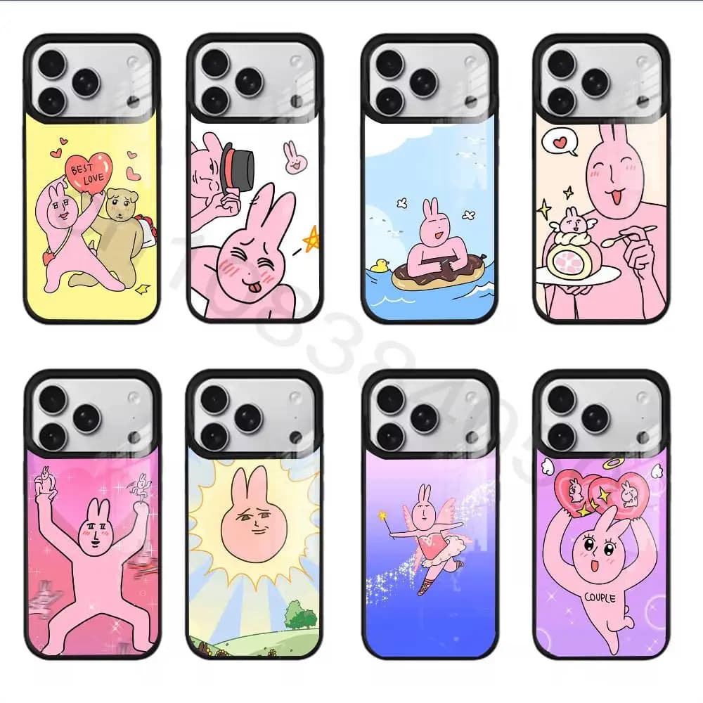 pink F-friend rabbit For iPhone 17,16,15,14,13,12,11,Pro,Max,Plus,Mini,SE4,E Magnetic For Magsafe Wireless Phone Case