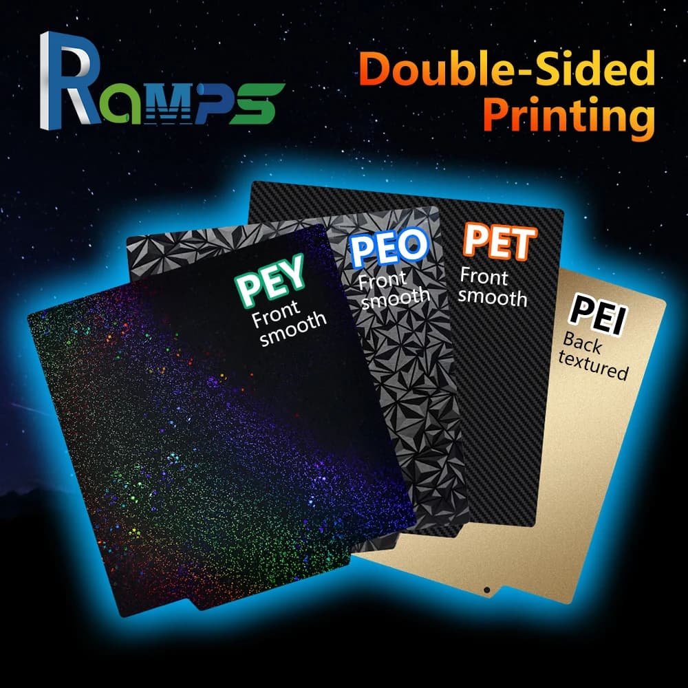 Double side PEO + PEI PET + PEI PEY spring steel sheet PEI magnetic construction plate 220/235/310/350 heated bed for Ender 3 bambu Sovol 2