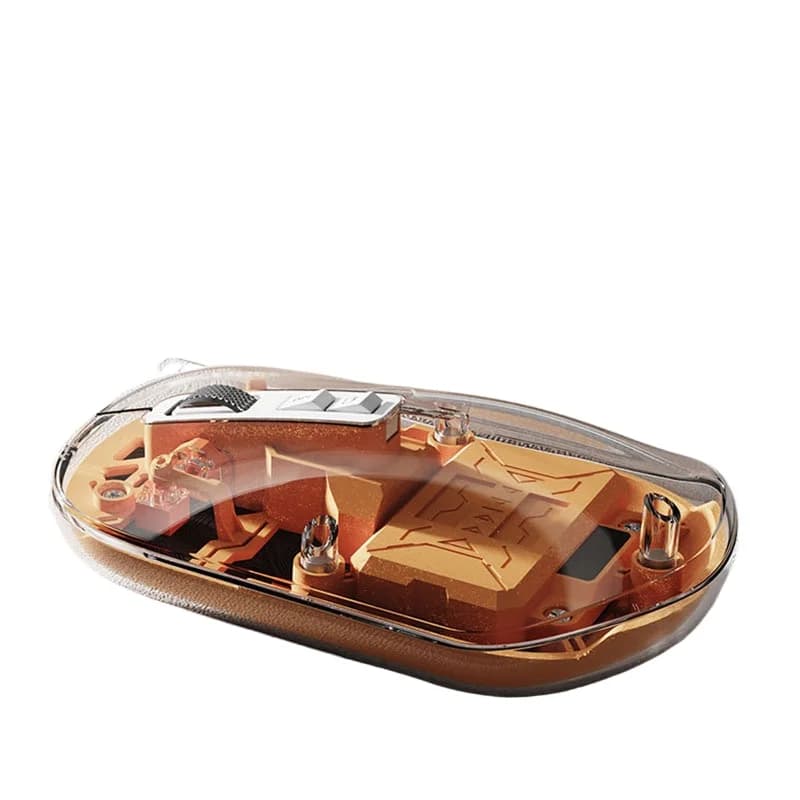Wireless Dual Bluetooth Transparent Mouse Rechargeable Mute Laptop Desktop Tablet External Mouse