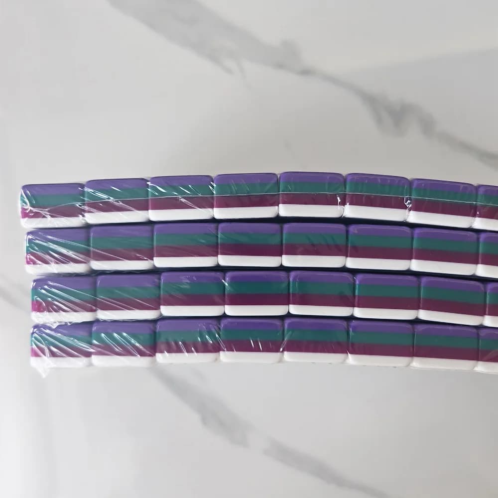 Hot Sale Purple Mahjong Tiles 160pcs 4-Layer Premium Acrylic American Mahjong Set Travel Party Game Gift Portable Mah Jongg Sets