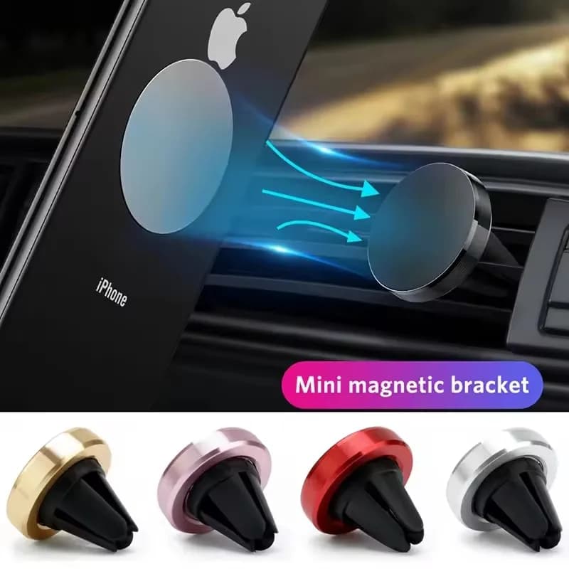 Supporto Magnetico per Telefono da Auto, Montaggio su Bocchetta dell'Aria, Supporto per Smartphone e GPS per iPhone Xiaomi Mi Samsung LG