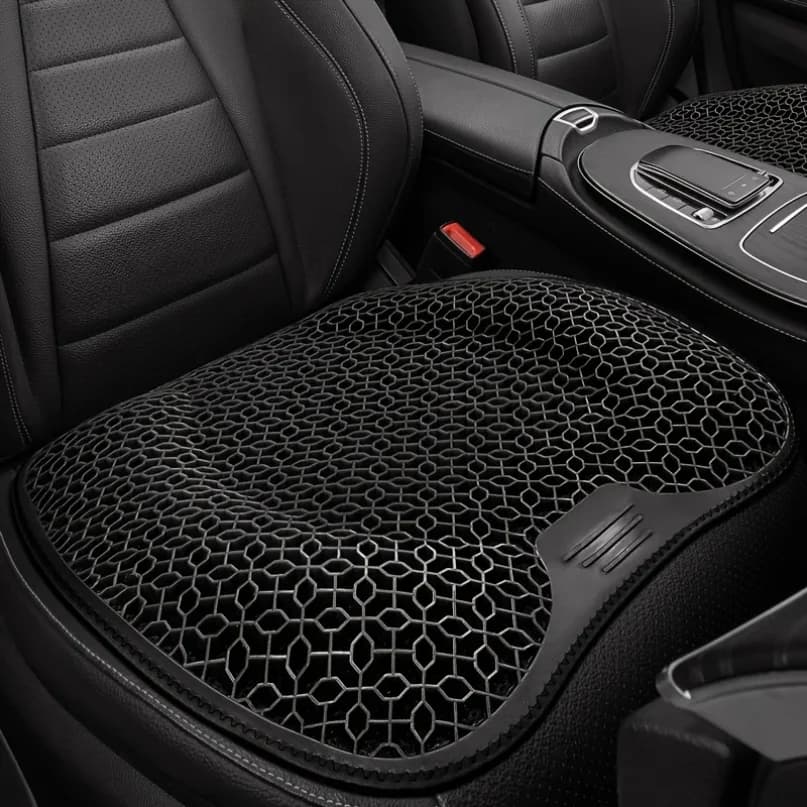 Cuscino in Gel Migliorato, Design a Nido d'Ape per Auto e Ufficio, Traspirante e Lavabile, Ergonomico e Leggero