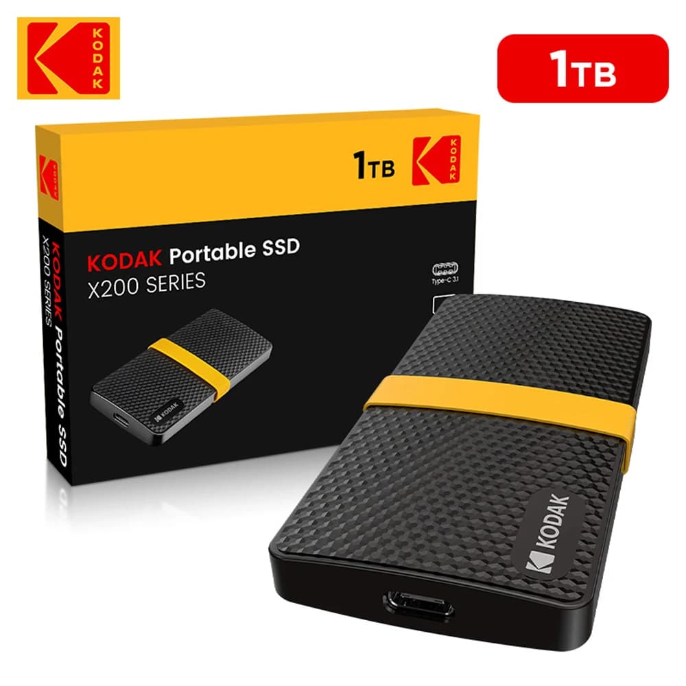 Disco rigido mobile Kodak 128G-1TB typec USB3.1 X200 con velocità di lettura fino a stato solido di 500 MB/s