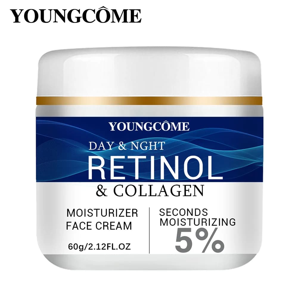 YOUNGCOME Collagen Retinol Acid Hyaluronic Face Cream Anti Aging Satin Lifting Dissolvency Thin Lines Hydrating Whitening