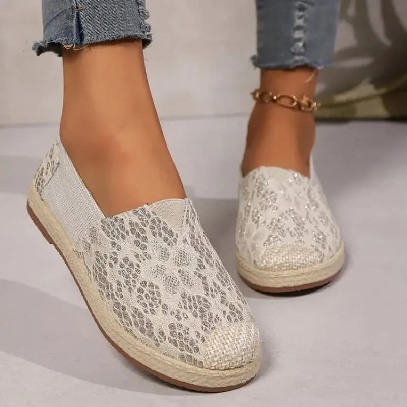 Scarpe da donna Slip on Mocassini per appartamenti Mocassini da donna in pizzo Sneakers casual Zapatos Mujer Scarpe basse per donna Scarpe casual 127