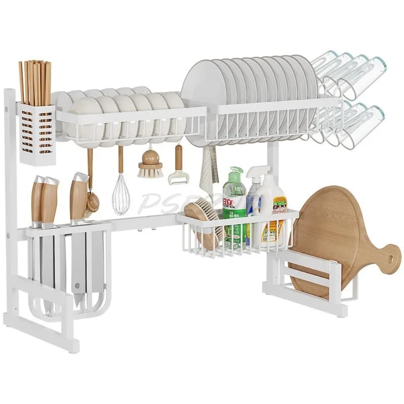 Dishwasher and Cutter Shelves Kitchen sink Scarico Rack Storage Countertop Bowl and Multifunctional Storage Plate