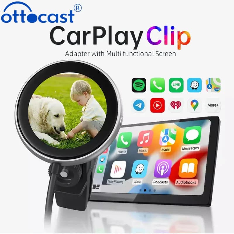 Ottocast 2024 CarPlay Clip Wireless CarPlay Adapter with Deodorant for Integrated Environments Multifunction Car Accessories for Audi Benz VW Ford