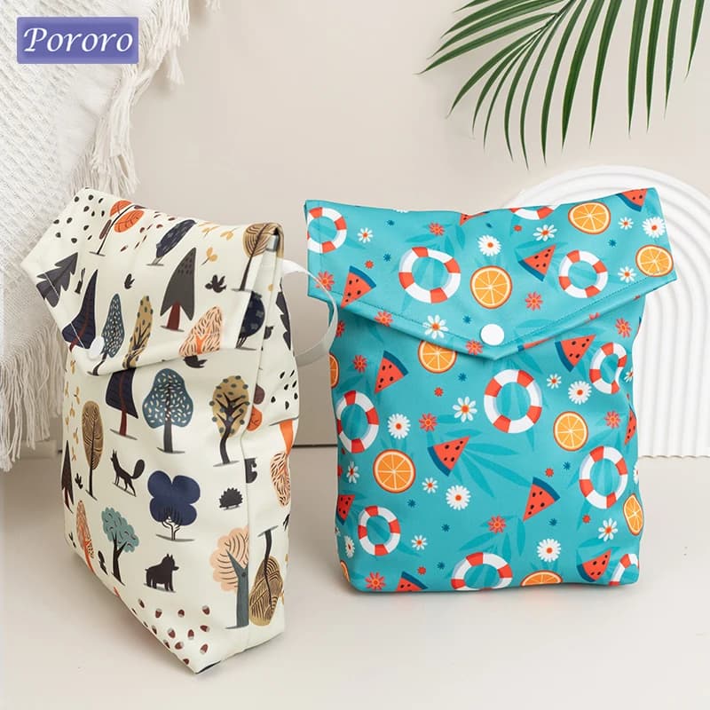 Pororo Baby Diaper Bag Waterproof Wet Bag for Swimwear Travel Beach Swimming Pool Makeup Bag for Gym Clothes for Dirty Yoga
