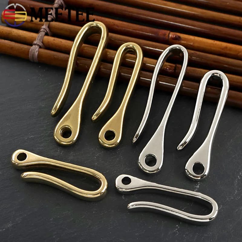 Fibbia a U in ottone massiccio 2/5P 50/60/70mm per cinturini borse, connettori per portachiavi, ganci per cinture, accessori fai da te