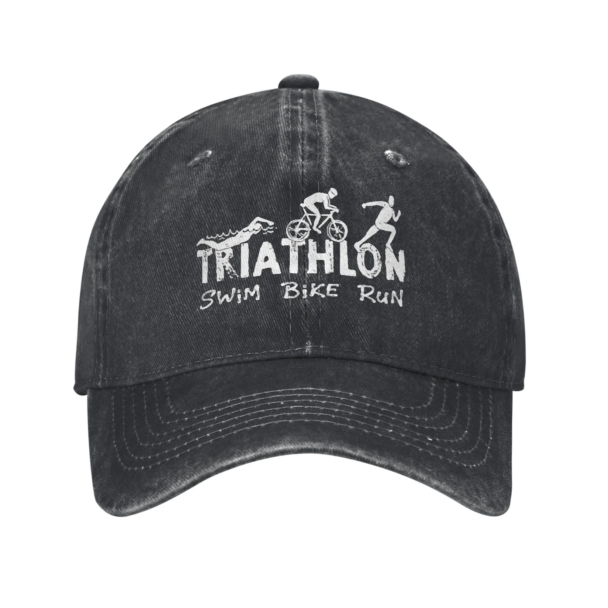 Denim Hat for Triathlon Athletes (New, Cycling, Running) – Baseball cap Adjustable Unisex Summer