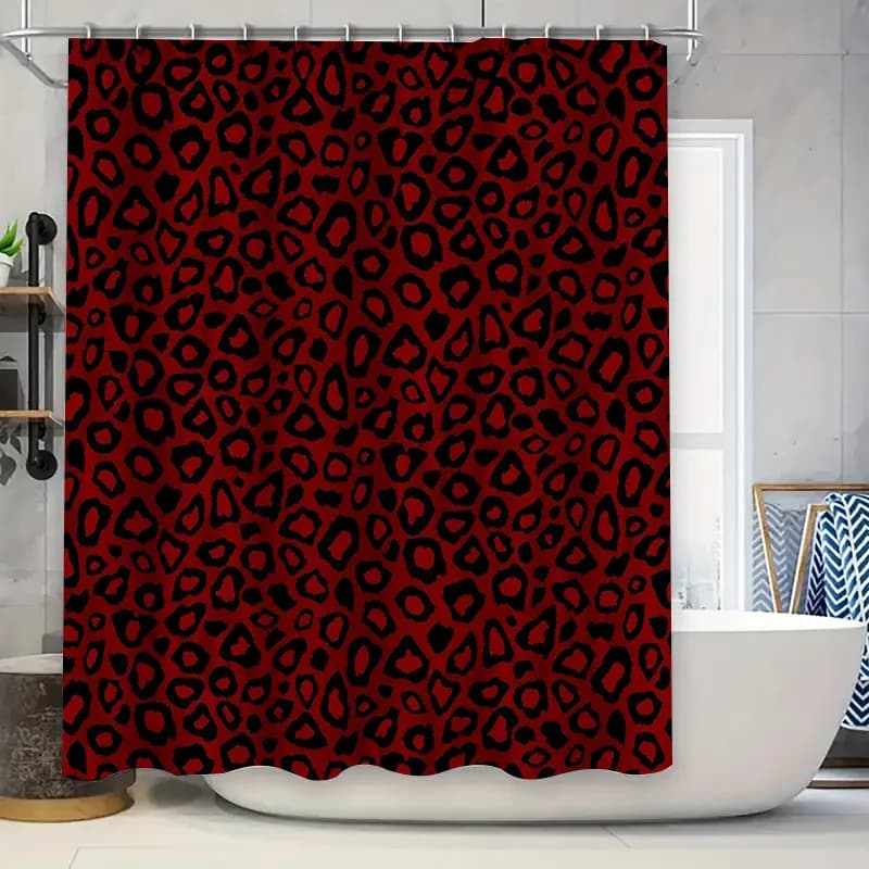 Tenda da doccia con stampa leopardata Fauna selvatica Modello animale della giungla Decorazioni per il bagno Fodera lavabile in tessuto impermeabile