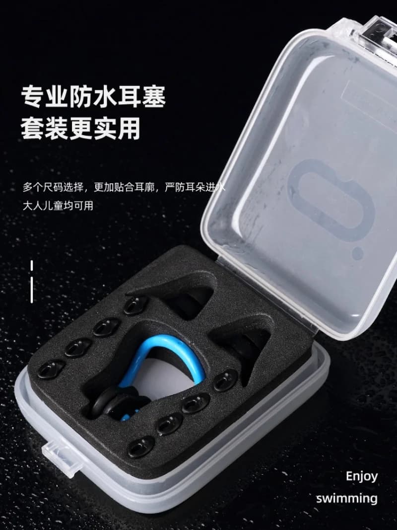 Swimming Ear Plugs and Nose Clip Set Silicone Waterproof Anti Choking for Adults Kids Bathing Diving Snorkeling Gear
