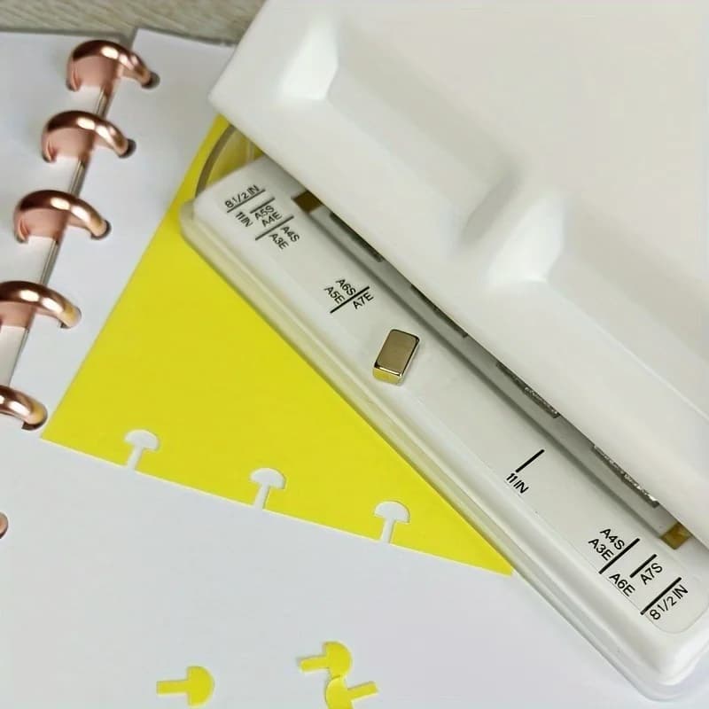 Perforatore a Fungo per Carta A4/A5/A6/A7, Strumento di Rilegatura a Disco Tipo T per Agende e Scrapbooking