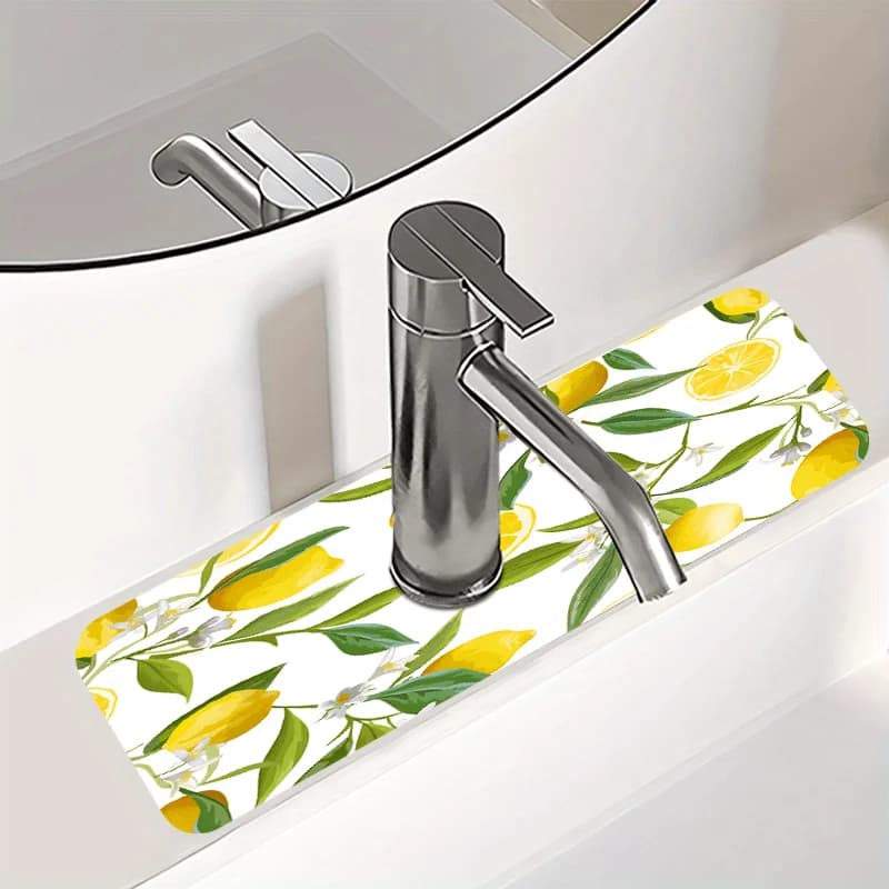 VIKAMA Faucet Water Absorption Mat For Kitchen, Bathroom Washbasin, Sink Drain And Splash Prevention Pad, For Home Decoration