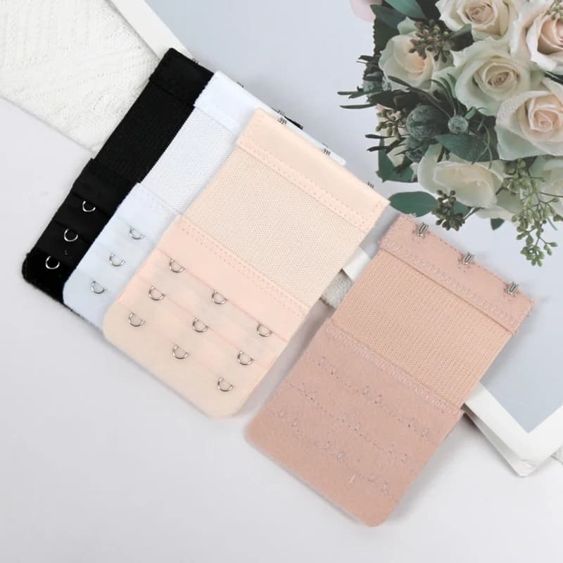 1 Pieces, 3 Rows with 3 Hook Extension Straps, Elastic Strap, Soft and Comfortable Bra Straps, Women's Underwear Accessories