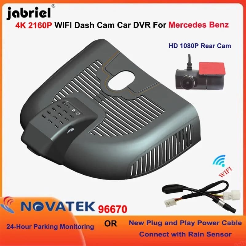 UHD 4K 2160P Wifi 24H Car DVR Double Camera Dash Cam for Mercedes Benz GLA H247 gla 200 250 35 180d 200d 220d 2023 2024 2025