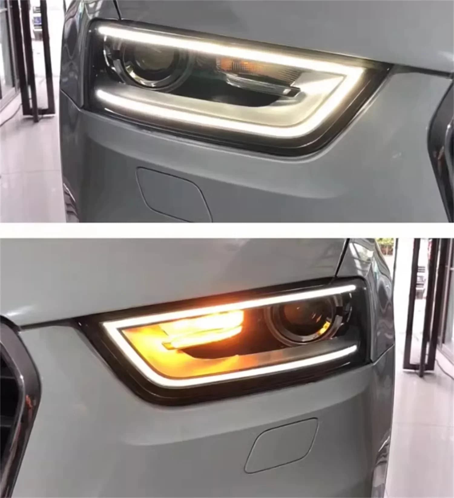 Faro anteriore per auto a LED per Audi Q3 13-16 Indicatore di direzione DRL di marcia diurna