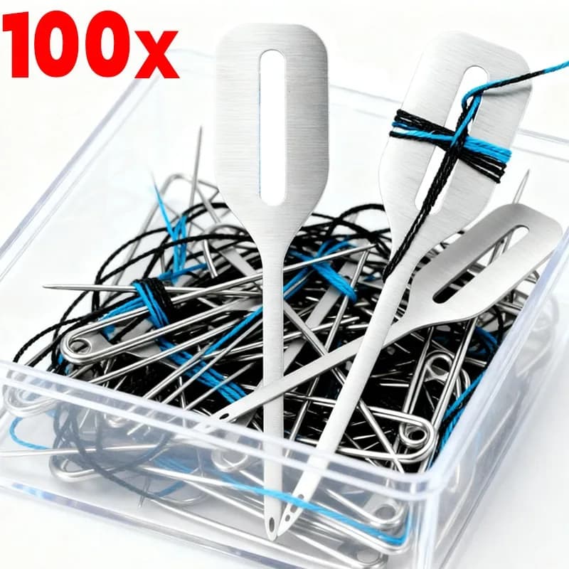 10-100 pezzi dispositivi per infilare rapidamente in acciaio inossidabile fai da te artigianale punto croce infila ago ricamo abbigliamento strumenti per cucire