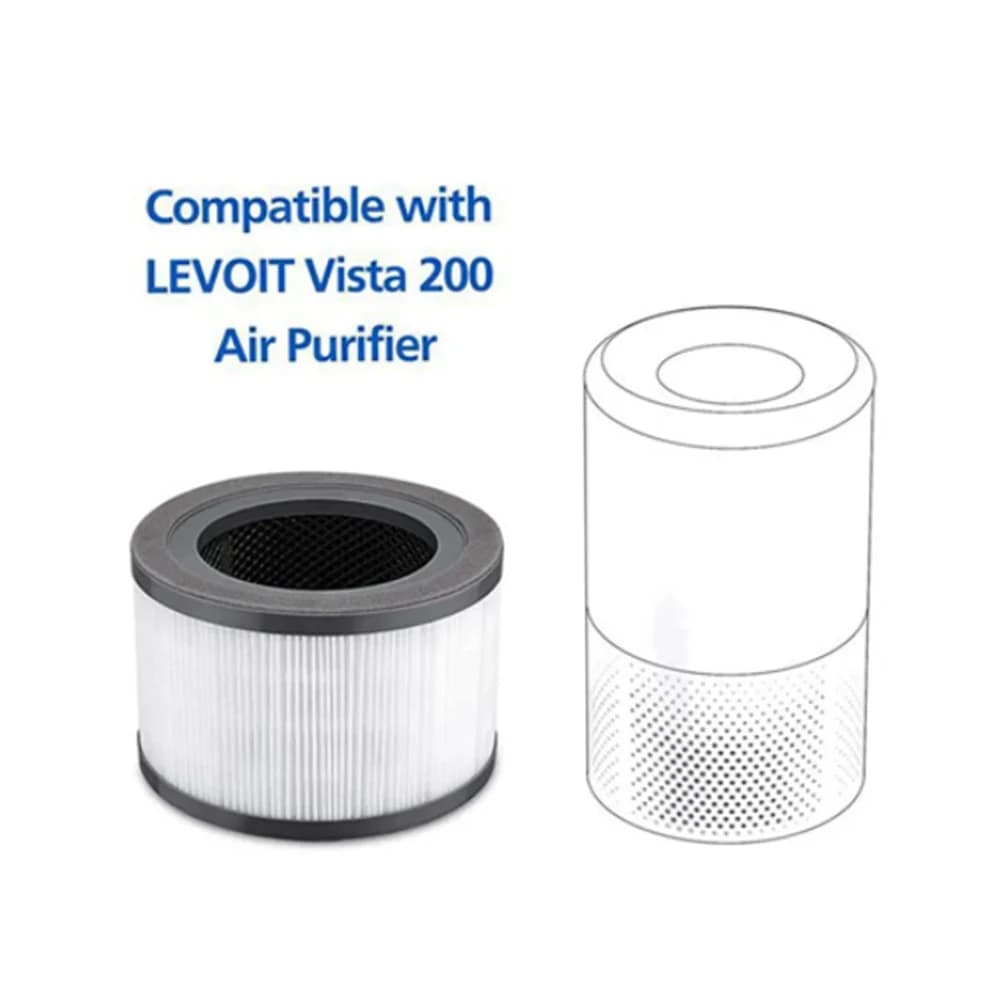 Filtro di ricambio per purificatore d'aria da 1/2 pezzi per purificatore d'aria Levoit Vista 200, filtro HEPA a carbone attivo 3 in 1