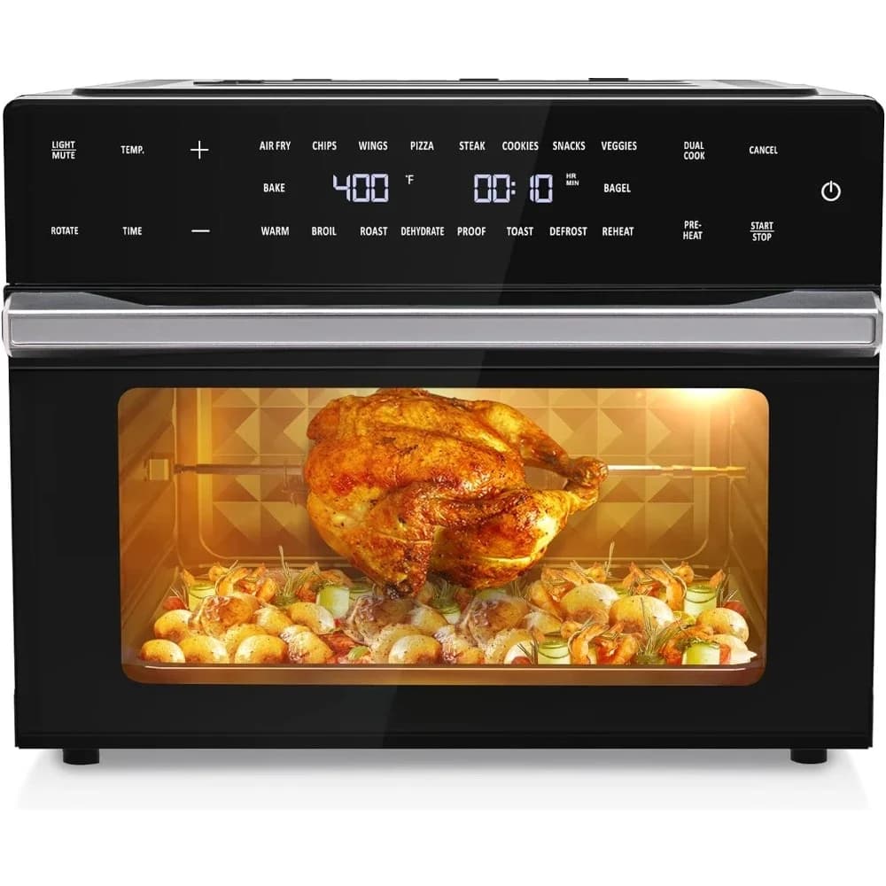 L # For extra large air fryer 32QT, oven toaster air fryer 19 in 1 combined with rotor and dehydrator, digital convection oven